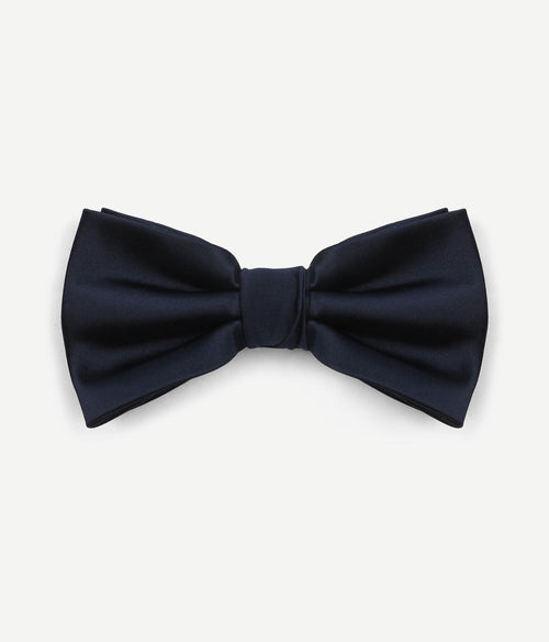 Suitable satin strik blauw