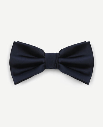 Satin strik blauw