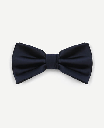 Satin strik blauw