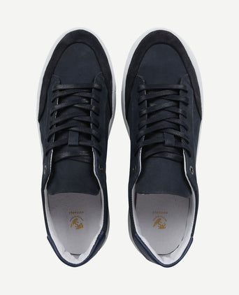Nubuck skave sneaker donkerblauw