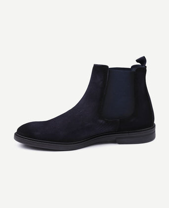 Chelsea boot suede donkerblauw
