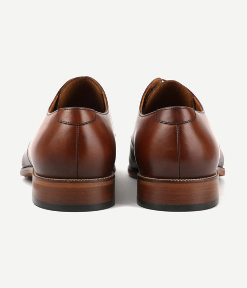 Leren herenschoen donkercognac