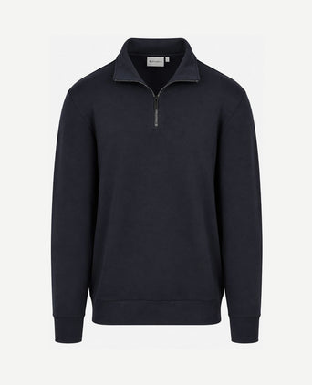 Scuba halve rits trui donkerblauw