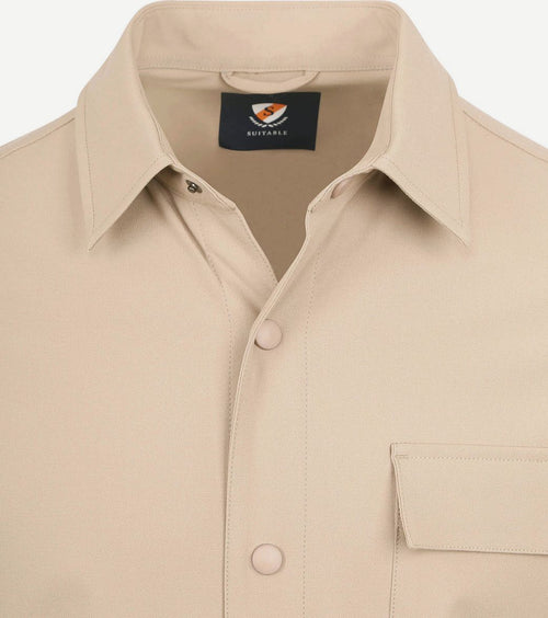 Suitable base shacket beige | Regular-fit