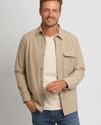 Suitable base shacket beige | Regular-fit