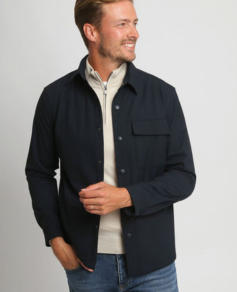 Suitable base shacket donkerblauw | Regular-fit