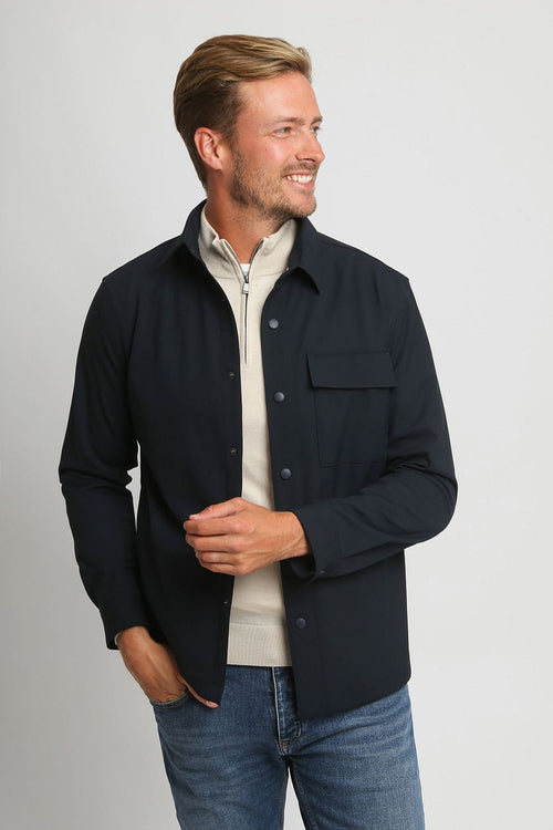 Suitable base shacket donkerblauw | Regular-fit