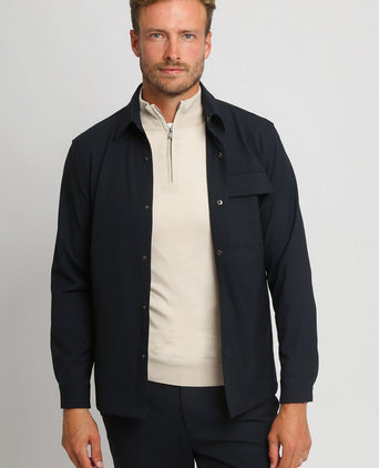 Suitable base shacket donkerblauw | Regular-fit