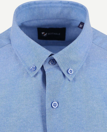Suitable short sleeve overhemd blauw | Regular-fit
