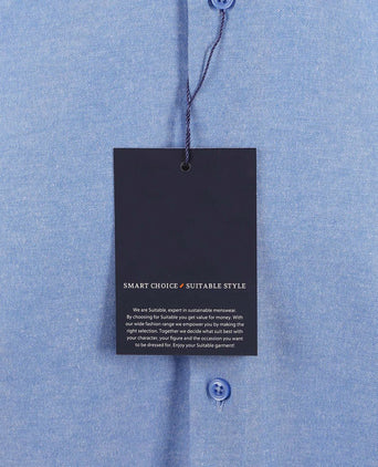 Suitable short sleeve overhemd blauw | Regular-fit