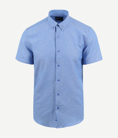Suitable short sleeve overhemd blauw | Regular-fit