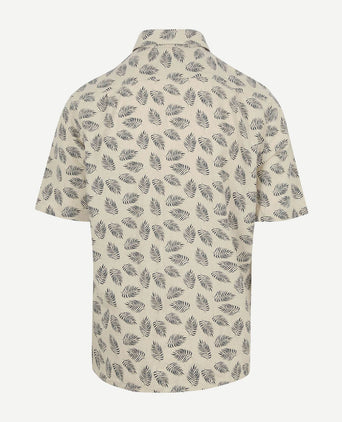 Suitable short sleeve overhemd linnen sheng blauw | Regular-fit