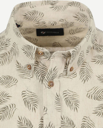 Suitable short sleeve overhemd linnen sheng groen | Regular-fit