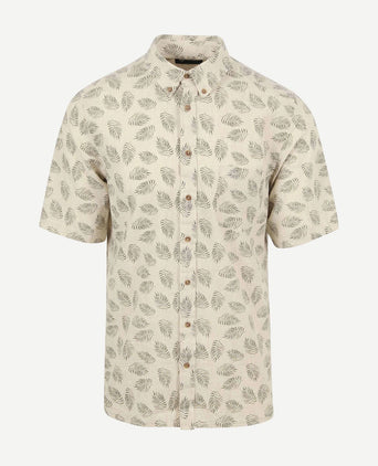 Suitable short sleeve overhemd linnen sheng groen | Regular-fit