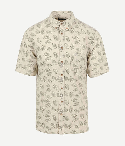 Suitable short sleeve overhemd linnen sheng groen | Regular-fit