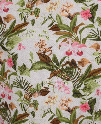 Short sleeve overhemd print jungle groen