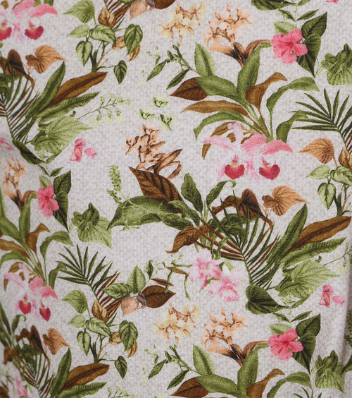 Short sleeve overhemd print jungle groen