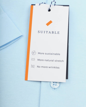 Shortsleeve sorona overhemd erik lichtblauw