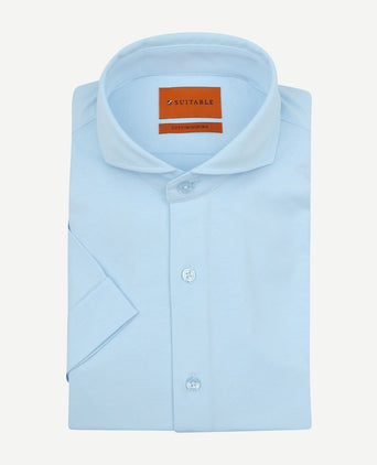 Shortsleeve sorona overhemd erik lichtblauw