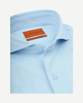 Shortsleeve sorona overhemd erik lichtblauw