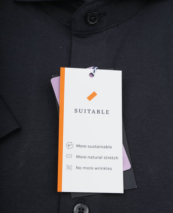 Shortsleeve sorona overhemd erik donkerblauw