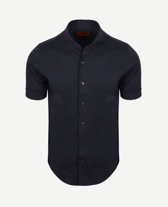 Shortsleeve sorona overhemd erik donkerblauw