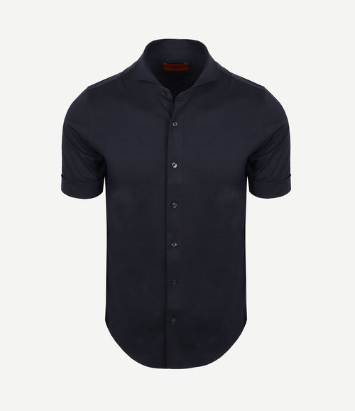Shortsleeve sorona overhemd erik donkerblauw