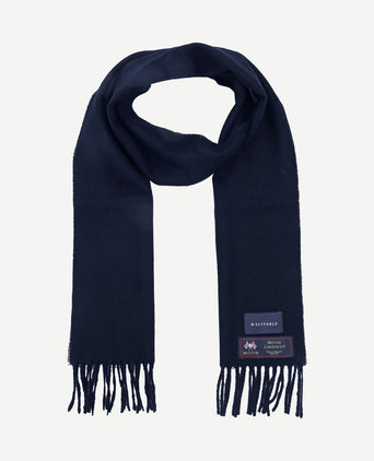 Sjaal merino wol donkerblauw