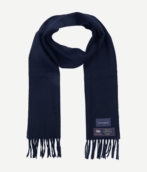 Suitable sjaal merino wol donkerblauw