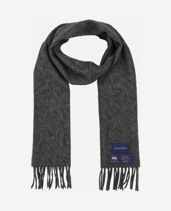 Sjaal ruit merino wol antraciet
