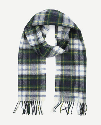 Suitable sjaal ruit merino wol donkerblauw multicolour