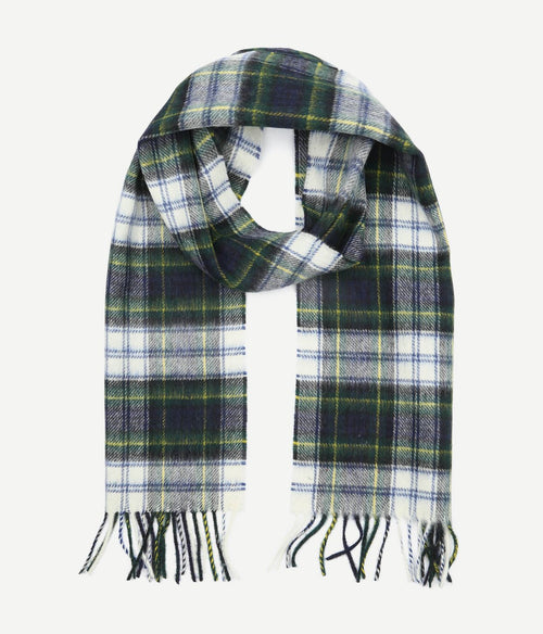 Suitable sjaal ruit merino wol donkerblauw multicolour