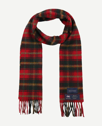 Suitable sjaal ruit merino wol rood