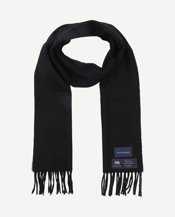 Sjaal ruit merino wol zwart