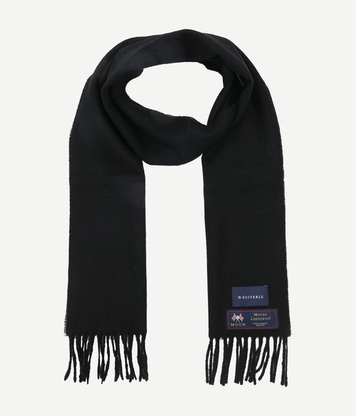 Suitable sjaal ruit merino wol zwart