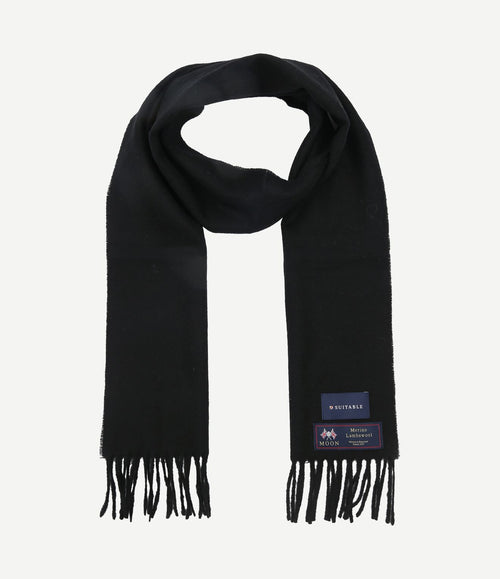 Sjaal ruit merino wol zwart