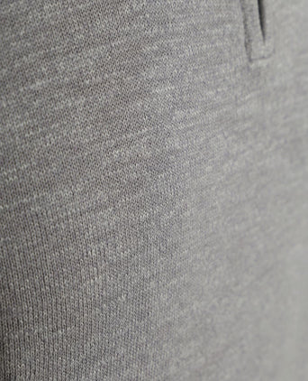 Suitable slub yarn halve rits trui grijs | Slim-fit