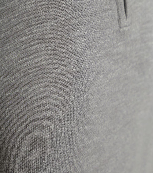 Suitable slub yarn halve rits trui grijs | Slim-fit