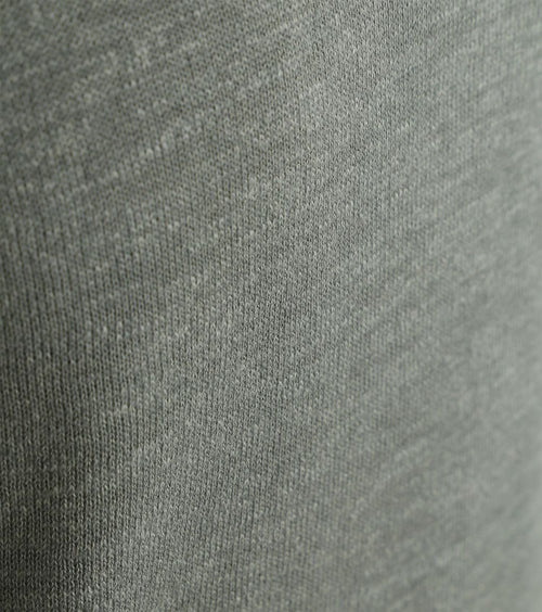 Slub yarn halve rits trui groen