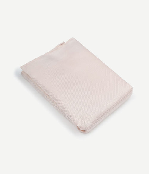 Suitable zijde pochet apricot roze