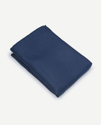 Suitable zijde pochet indigo blauw