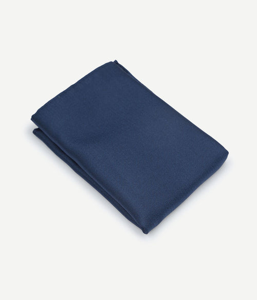 Suitable zijde pochet indigo blauw