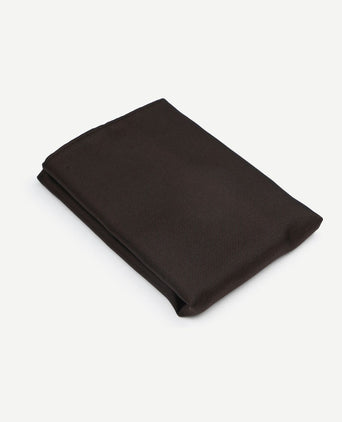 Suitable zijde pochet donkerbruin