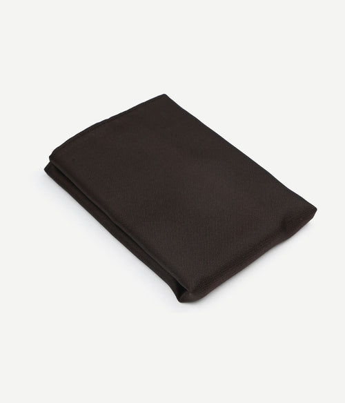 Suitable zijde pochet donkerbruin