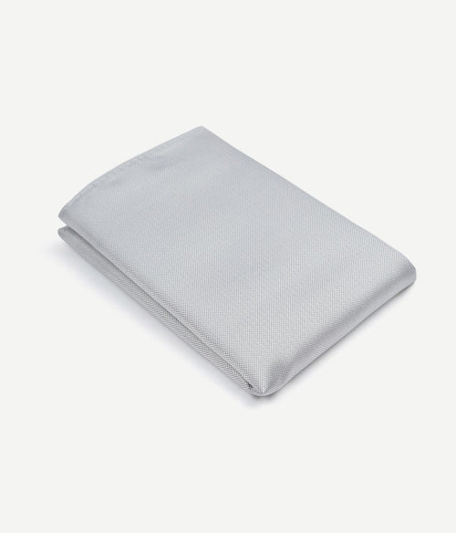 Suitable zijde pochet zilver