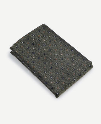 Zijde pochet small paisley olive