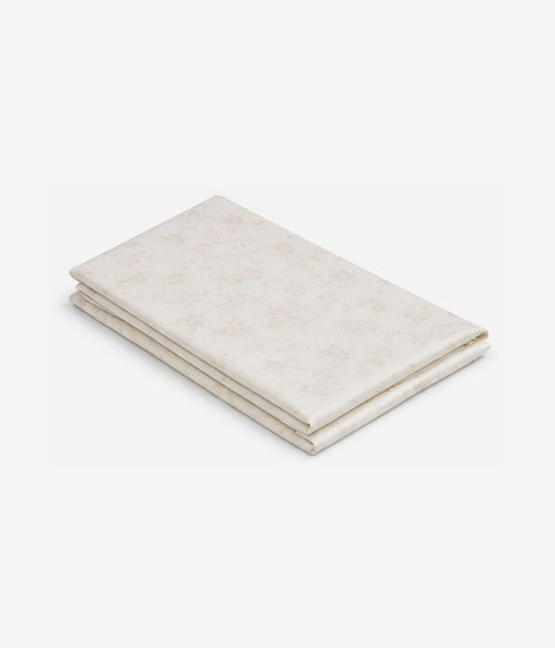 Zijde pochet flower off white