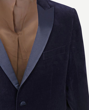 Suitable smoking blazer velvet donkerblauw