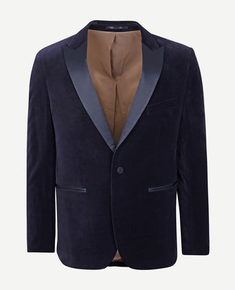 Suitable smoking blazer velvet donkerblauw