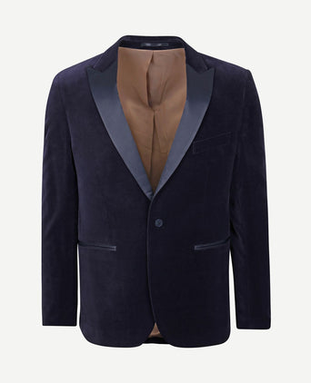 Smoking blazer velvet donkerblauw